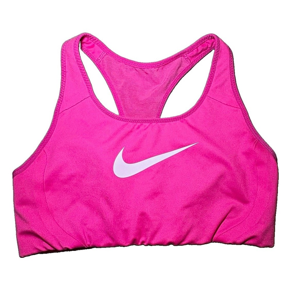 Nike Dri-FIT Pink Racerback Sports Bra Wireless Pullover Medium Support M